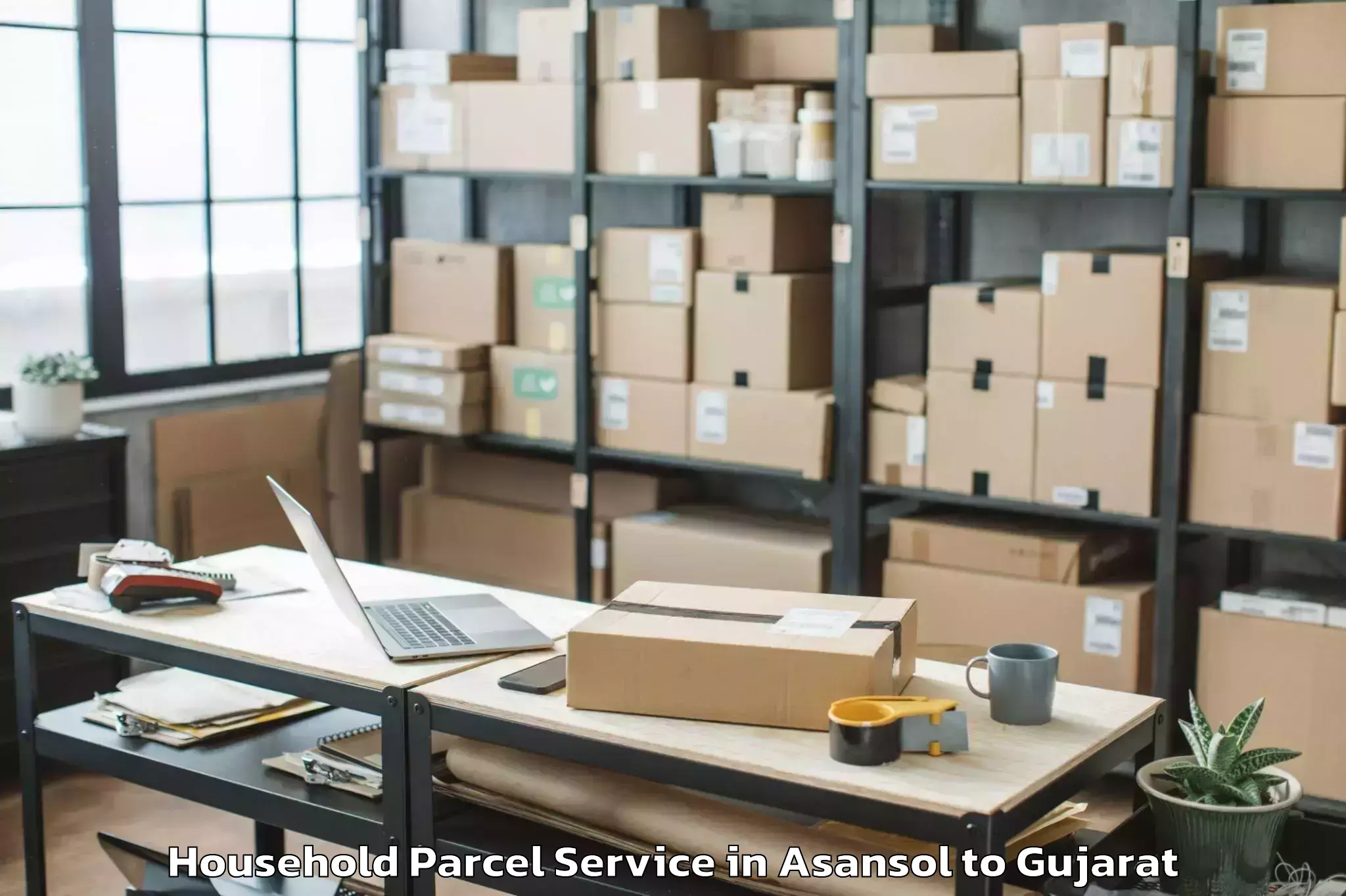 Book Asansol to Dhuwaran Household Parcel Online